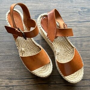 SOLUDOS WOMEN’S MINORCA LEATHER ESPADRILLE WEDGE SANDALS